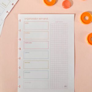 Repuesto de hojas - Organizador semanal