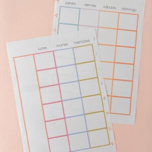 Repuesto de hojas - Organizador mensual