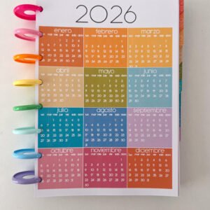 Calendario y organizador anual